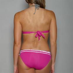 Jag Pink/Charcoal Triangle Bikini Top
