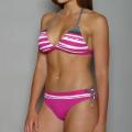 Jag Pink/Charcoal Triangle Bikini Top