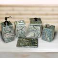 Marble Earthy-Green 3-piece Bath Accessories Set