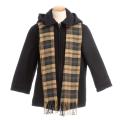 Brian Mathews Boy's Charcoal Wool-blend Hooded Coat