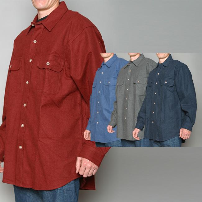 Field and Stream Solid Long-sleeve Flannel Shirt