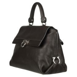 Salvatore Ferragamo 'Safari' Brown Leather Satchel