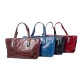 Michael Rome Patent Croco-embossed Leather Tote Bag