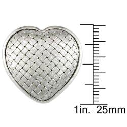 18k White Gold Heart-Shaped Stud Earrings
