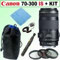Canon EF 70-300mm F/4-5.6 IS USM Telephoto Zoom Lens with Accessory Kit