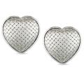 18k White Gold Heart-Shaped Stud Earrings