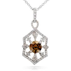 14k Gold 1 1/10ct TDW Brown and White Diamond Necklace (H-I, I1-I2)