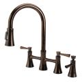 Fontaine Fiore Bridge Brushed Bronze Kitchen Faucet