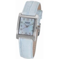 Swiss Military Women's 'Lugano' Stainless Steel Light Blue Mother of Pearl Crystal Watch