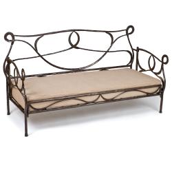 Iron Folding Day Bed and Jute Cushion (India)