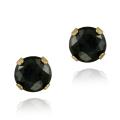Glitzy Rocks 14k Yellow Gold 5-mm Sapphire Stud Earrings