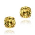 Glitzy Rocks 14k Yellow Gold 5-mm Citrine Stud Earrings