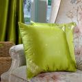 Set of 2 Sari Fabric Decorative Olive Green Pillow Covers (India)