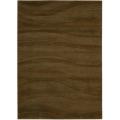 Hand-tufted Rolling Waves Brown Wool Rug (3'6 x 5'6)