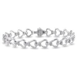 Sterling Silver 1/3ct TDW Diamond Link Bracelet (G-H, I3)