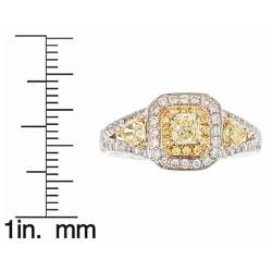 14k Two-tone Gold 1ct TDW Yellow and White Diamond Fashion Ring (G-H, I1-I2)