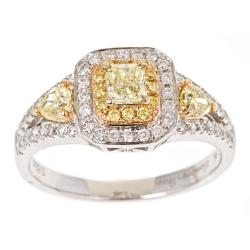 14k Two-tone Gold 1ct TDW Yellow and White Diamond Fashion Ring (G-H, I1-I2)