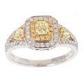 14k Two-tone Gold 1ct TDW Yellow and White Diamond Fashion Ring (G-H, I1-I2)