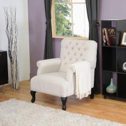 Joussard Beige Linen Club Chair (Set of 2)