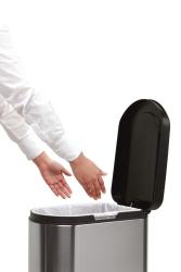 Simplehuman 9-gal Brushed Steel Slim Step Trash Can