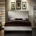 Sophie Beige FabricTufted King-size Bed