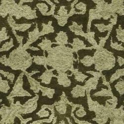 Handmade Silk Road Majestic Sage New Zealand Wool Rug (2' x 3')