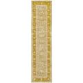 Handmade Silk Road Majestic Beige/ Light Gold New Zealand Wool Rug (2'6 x 12')