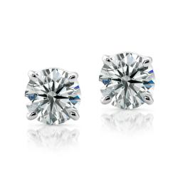 14k White Gold 1/2ct TDW Certified Diamond Stud Earrings (H-I, SI1-SI2)