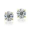 14k Yellow Gold 1/2ct TDW Certified Diamond Stud Earrings (H-I, SI1-SI2)