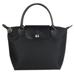 Longchamp Mini 'Planetes' Black Nylon Tote Bag