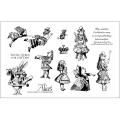 Alice In Wonderland Rubber Stamp Set