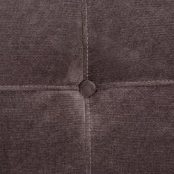 Round Charcoal Grey Microfiber Ottoman