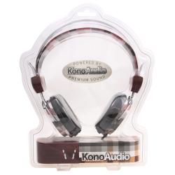 KonoAudio Red Checker Retro Headphones