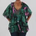 Madison Paige Women's Plus Size Emerald Necklace Tunic