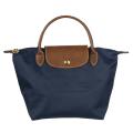 Longchamp Navy/ Brown Le Pliage Mini Tote
