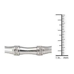Sterling Silver 1/4ct TDW Diamond Bamboo Bangle Bracelet (J-K, I3)