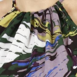 Mlle Gabrielle Women's Printed Plus Size Halter Maxi Dress