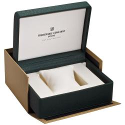 Frederique Constant Men's 'Carree Moonphase Date' Leather Strap Watch