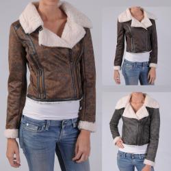 Ci Sono by Journee Junior's Wool Lined Faux Leather Jacket