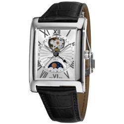 Frederique Constant Men's 'Carree Moonphase Date' Leather Strap Watch