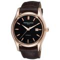 Frederique Constant Men's 'Clear Vision Automatic' Leather Strap Watch