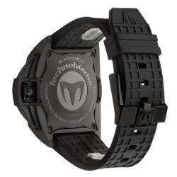 Technomarine Men's 'Blackwatch' Stainless Steel and Titanium and Black Rubber Quartz Watch