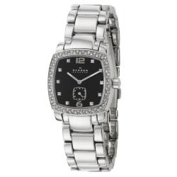 Skagen Women's 'Glitz' Stainless Steel Swarovski Crystals Quartz Watch