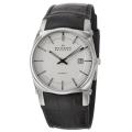 Skagen Men's 'Leather' Stainless Steel and Black Leather Automatic Watch