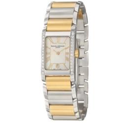 Baume & Mercier Women's 'Hampton' 18K Yellow Gold and Stainless Steel Diamonds Quartz Date Watch