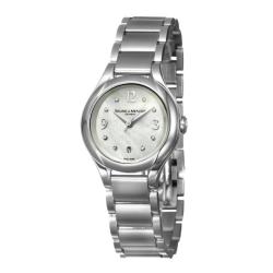 Baume & Mercier Women's 'Ilea' Stainless Steel Diamonds Quartz Date Watch