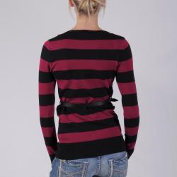 Ci Sono by Journee Junior's Striped Belted Cardigan