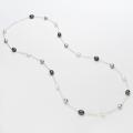 Sterling Silver Multi-colored FW Baroque Pearl Necklace (9-10 mm)