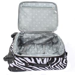 Rockland Zebra 20-inch Expandable Carry-on Spinner Upright