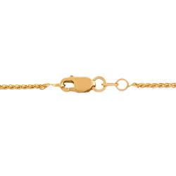 14k Rose Gold 16-inch Round Wheat Chain
